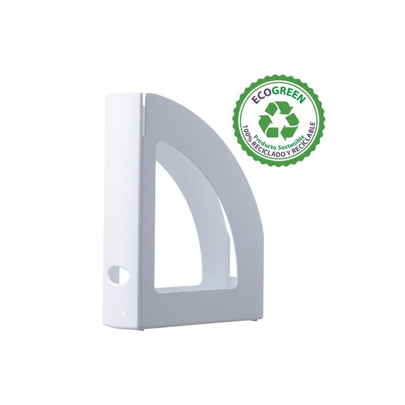 (2003 BL PS) ARCHIVO 2000 CAJETÍN ECOGREEN LOMO OLLAO 80MM 250X80X320MM RECICLADO BLANCO PASTEL