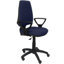 (14CPBALI200BGOLFRP) PIQUERAS Y CRESPO SILLA ELCHE GIRATORIA CP BRAZOS FIJOS RUEDAS DE PARQUET BALI AZUL MARINO