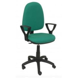 (04CPBALI456BGOLF) PIQUERAS Y CRESPO SILLA AYNA REGULABLE CONTACTO PERMANENTE BRAZOS/F TEJIDO VERDE