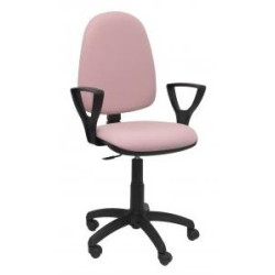 (04CPBALI710BGOLF) PIQUERAS Y CRESPO SILLA AYNA GIRATORIA CONTACTO PERMANENTE BRAZOS/F TEJIDO BALI ROSA PALO