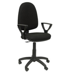 (04CPBALI840BGOLF) PIQUERAS Y CRESPO SILLA AYNA GIRATORIA CONTACTO PERMANENTE BRAZOS/F TEJIDO BALI NEGRO