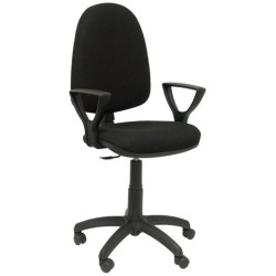 (04CPBALI840BGOLFRF) PIQUERAS Y CRESPO SILLA AYNA REGULABLE EN ALTURA C/ BRAZOS FIJOS RUEDAS AUTOFRENANTES BALI NEGRO