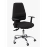 (14ASB840B10CRRPL) PIQUERAS Y CRESPO SILLA ELCHE S 24H CP BRAZOS REGULABLES TEJIDO BALI COLOR NEGRO