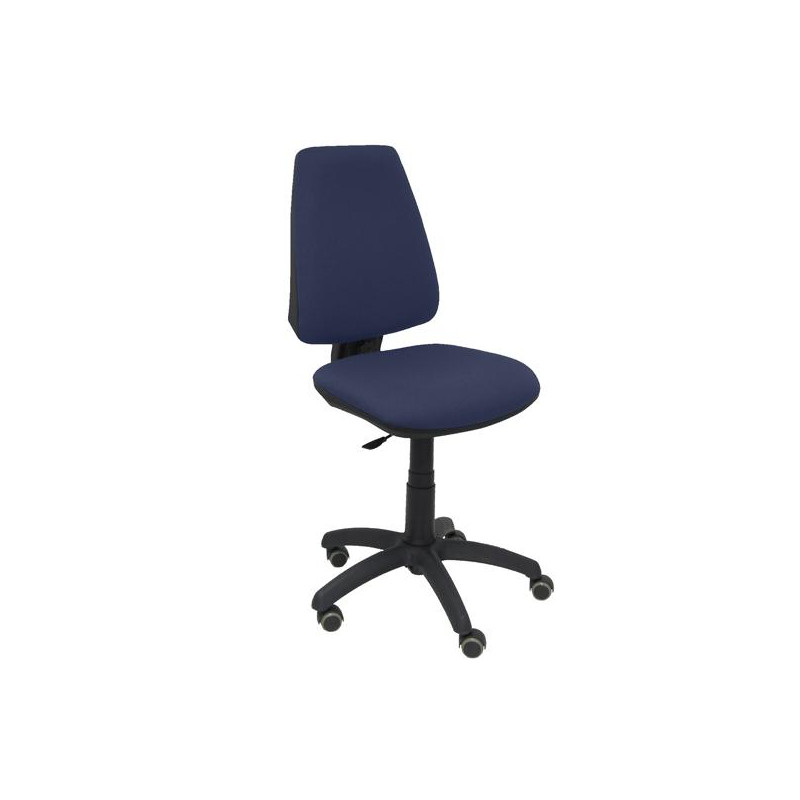 (14CPBALI200RP) PIQUERAS Y CRESPO SILLA ELCHE GIRATORIA CP SIN BRAZOS RUEDAS DE PARQUET TEJIDO BALI AZUL MARINO