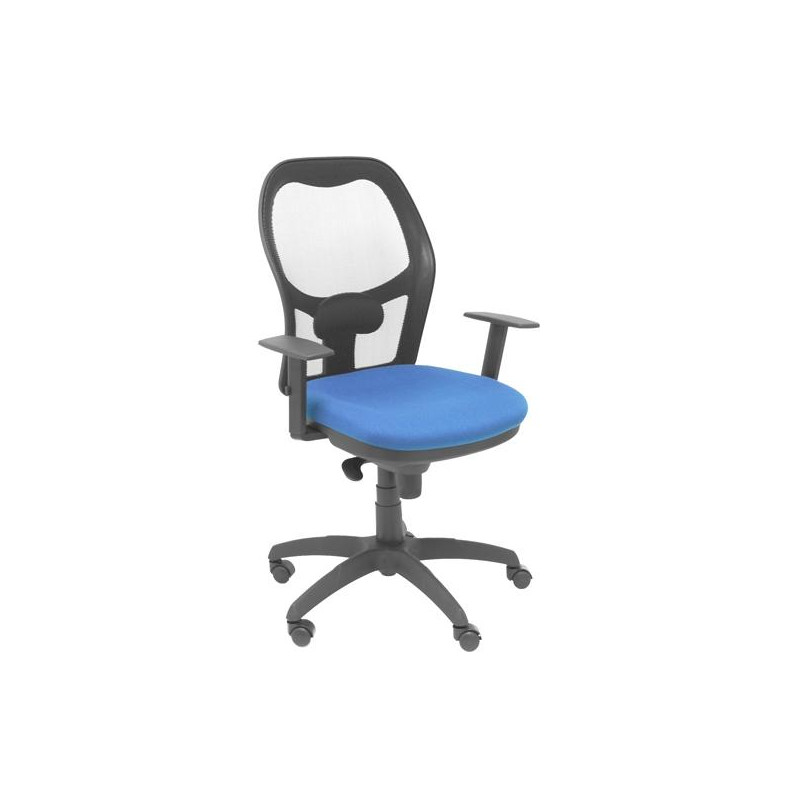 (15SNBALI200) PIQUERAS Y CRESPO SILLA JORQUERA MALLA NEGRO ASIENTO BALI AZUL MARINO