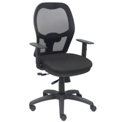(15SNBALI840TK) PIQUERAS Y CRESPO SILLA JORQUERA MALLA NEGRA ASIENTO BALI NEGRO CON TRASLAK