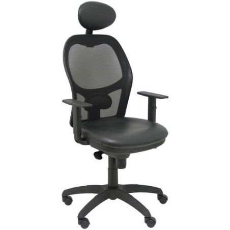 (15SNSPNEC) PIQUERAS Y CRESPO SILLA JORQUERA SINCRO C/CABECERO FIJO BRAZOS/R MALLA NEGRO ASIENTO SIMILPIEL NEGRO