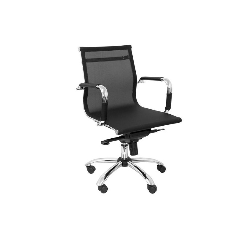 (204CBNE) PIQUERAS Y CRESPO SILLÓN CONFIDENTE BARRAX MALLA NAILON NEGRO