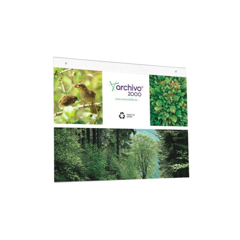 (20803 CS TP) ARCHIVO 2000 EXPOSITOR MURAL CON TALADROS A3 HORIZONTAL POLIESTIRENO ULTRA TRANSPARENTE
