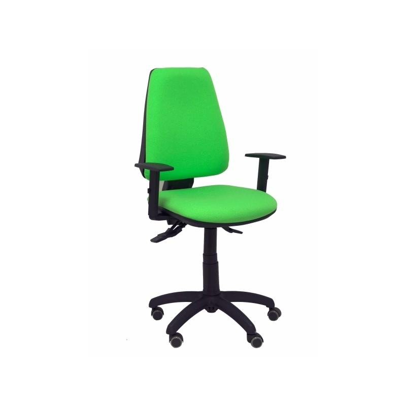 (14SBALI22B10RP) PIQUERAS Y CRESPO SILLA ELCHE S BALI VERDE PISTACHO BRAZOS REGULABLES RUEDAS DE PARQUE