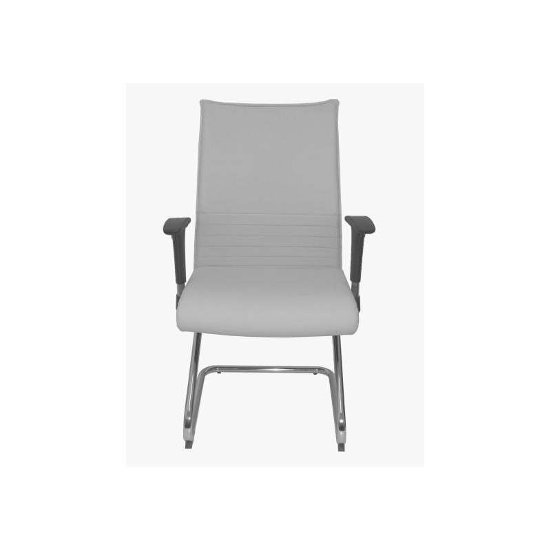 (208CPSPBL) PIQUERAS Y CRESPO SILLÓN CONFIDENTE PATÍN ALBACETE SIMILPIEL BLANCO