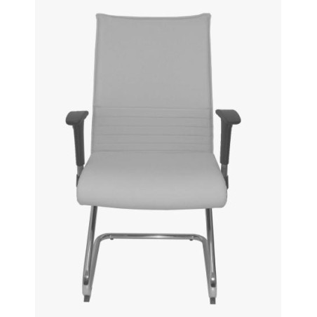 (208CPSPBL) PIQUERAS Y CRESPO SILLÓN CONFIDENTE PATÍN ALBACETE SIMILPIEL BLANCO