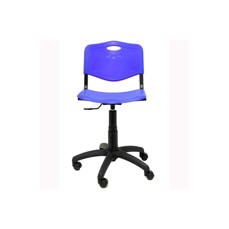 (26IGIRAZ) PIQUERAS Y CRESPO SILLA ROBLEDO GIRATORIA ASIENTO Y RESPALDO DE PLÁSTICO COLOR AZUL