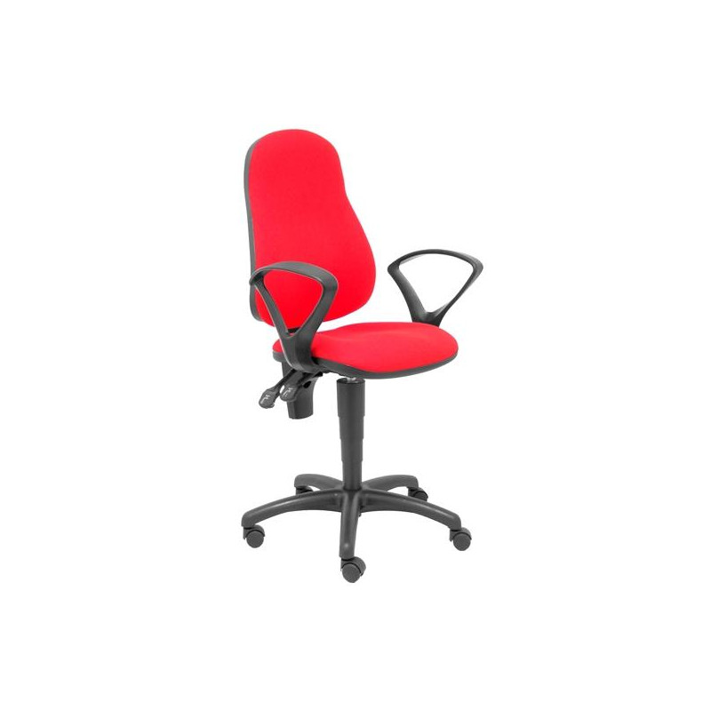 (271SARAN350) PIQUERAS Y CRESPO SILLA ALAMO CP BRAZOS FIJOS ASIENTO TEJIDO ARAN ROJO