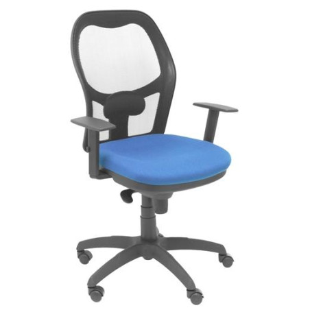 (15SNBALI200) PIQUERAS Y CRESPO SILLA JORQUERA MALLA NEGRO ASIENTO BALI AZUL MARINO