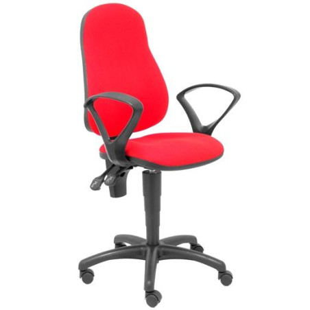 (271SARAN350) PIQUERAS Y CRESPO SILLA ALAMO CP BRAZOS FIJOS ASIENTO TEJIDO ARAN ROJO