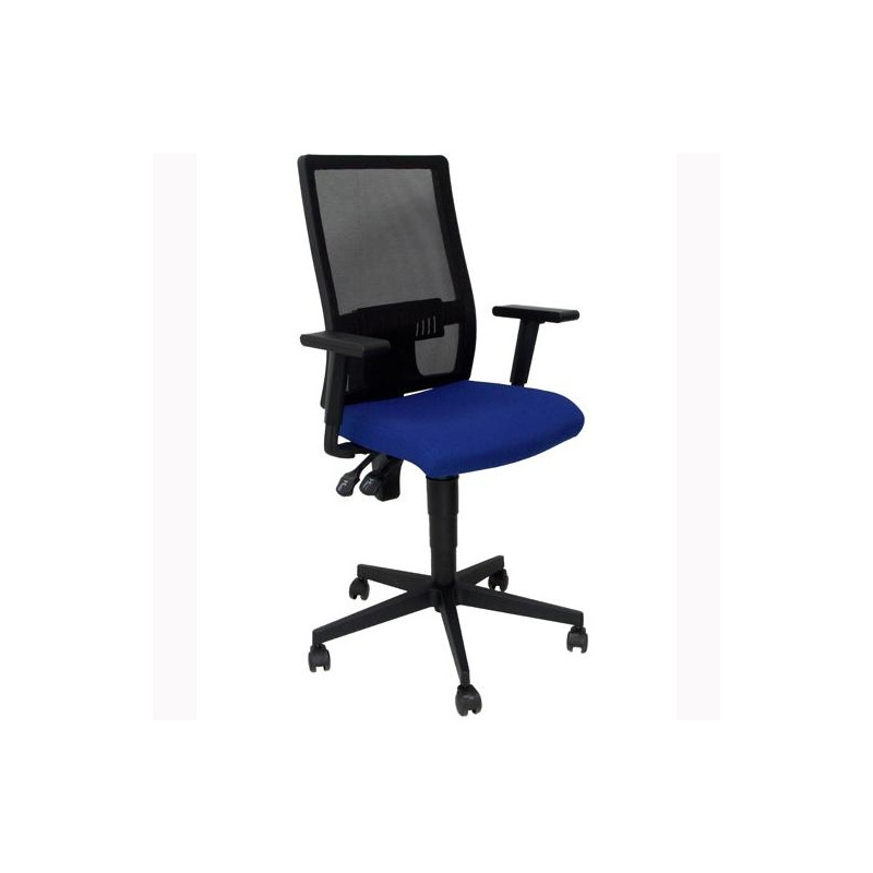 (276DSBALI229) PIQUERAS Y CRESPO SILLA TAKTIK GIRATORIA CP BRAZOS/R RESPALDO DE MALLA NEGRO Y ASIENTO BALI AZUL