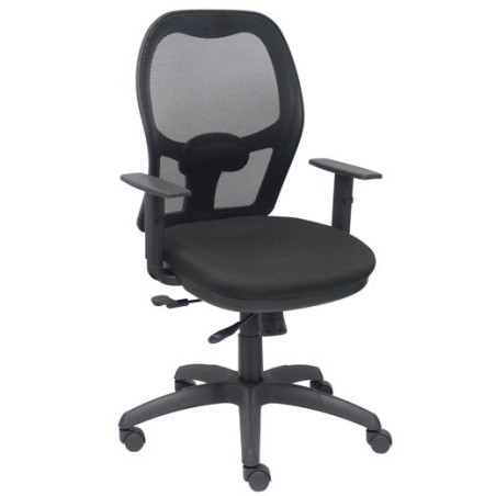 (15SNBALI840TK) PIQUERAS Y CRESPO SILLA JORQUERA MALLA NEGRA ASIENTO BALI NEGRO CON TRASLAK