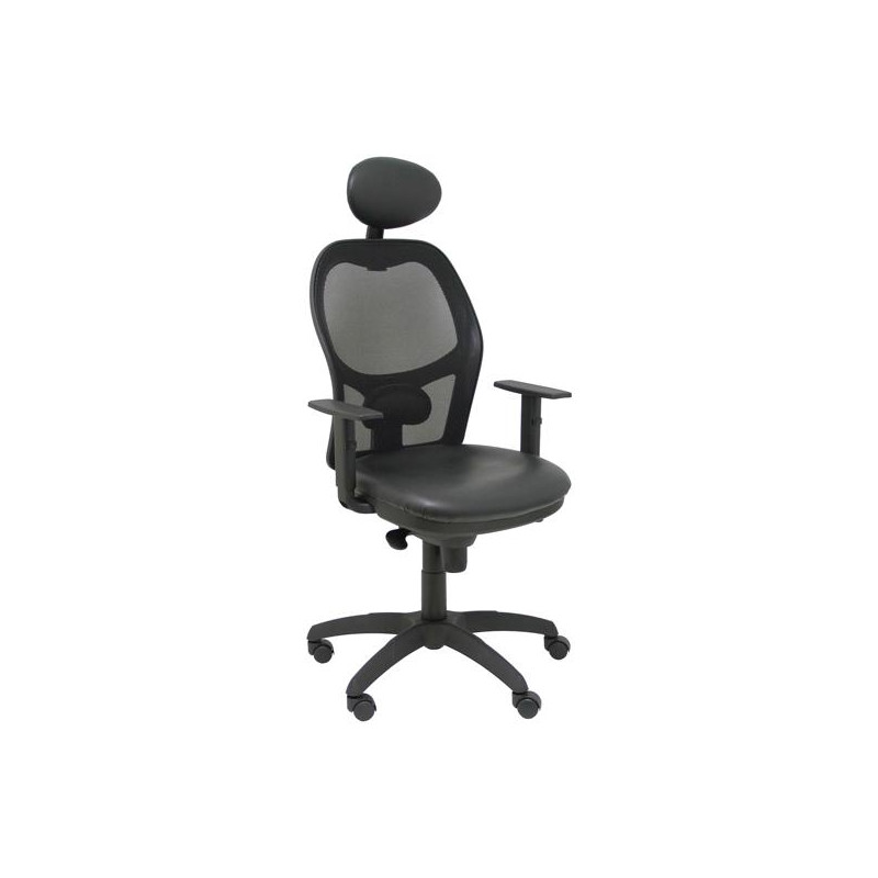 (15SNSPNEC) PIQUERAS Y CRESPO SILLA JORQUERA SINCRO C/CABECERO FIJO BRAZOS/R MALLA NEGRO ASIENTO SIMILPIEL NEGRO