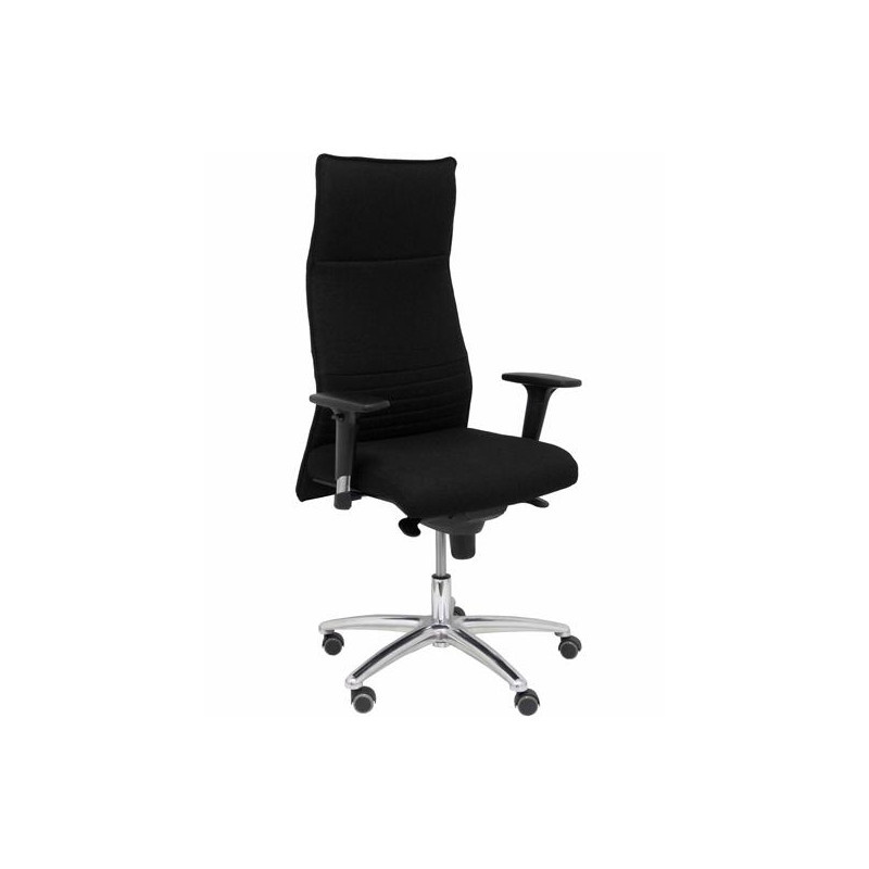 (206SXLBALI840) PIQUERAS Y CRESPO SILLÓN ALBACETE XL HASTA 160KG GIRATORIO SINCRO BRAZOS/R TAPIZADO BALI NEGRO