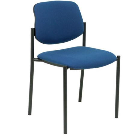 (27NBALI200) PIQUERAS Y CRESPO SILLA FIJA STYL S/BRAZOS CHASIS NEGRO TEJIDO BALI AZUL MARINO