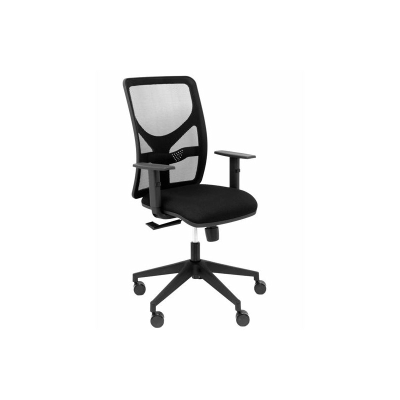 (21SBALI840B10) PIQUERAS Y CRESPO SILLA MOTILLA TRASLACK MALLA ASIENTO BALI BRAZO REGULABLE NEGRO