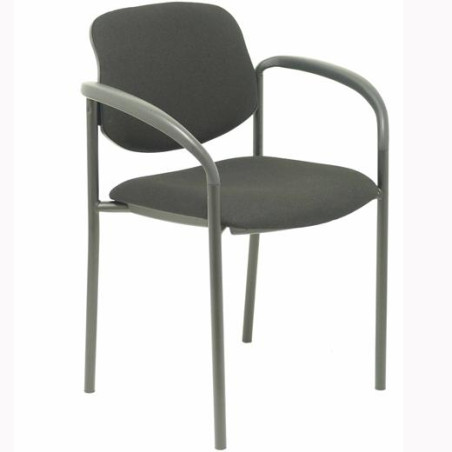 (27NBALI840CB) PIQUERAS Y CRESPO SILLA FIJA STYL B/FIJOS CHASIS NEGRO TEJIDO BALI NEGRO