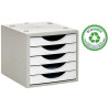 (4005 BL PS) ARCHIVO 2000 MÓDULO ORGANIZADOR ECOGREEN SOBREMESA 5 CAJONES 340X270X260 RECICLADO BLANCO PASTEL