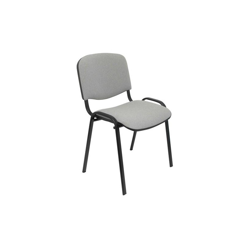 (26ARAN40) PIQUERAS Y CRESPO SILLA FIJA APILABLE ISO TAPIZADA ARAN GRIS CLARO - PACK DE 4