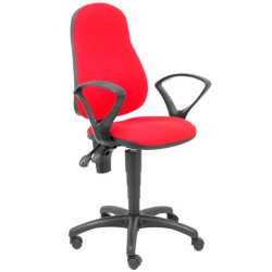 (271SARAN350) PIQUERAS Y CRESPO SILLA ALAMO CP BRAZOS FIJOS ASIENTO TEJIDO ARAN ROJO