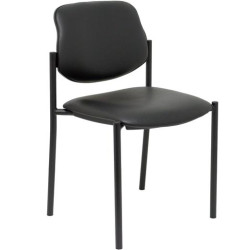 (27NSPNE) PIQUERAS Y CRESPO SILLA FIJA STYL S/BRAZOS CHASIS NEGRO TAPIZADO SIMILPIEL NEGRO