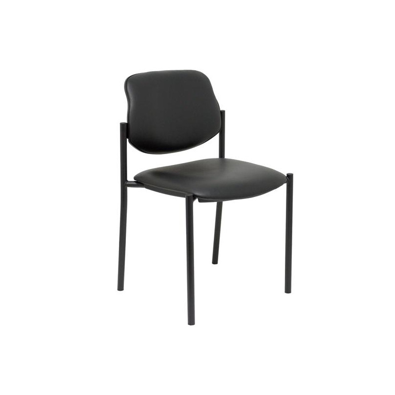 (27NSPNE) PIQUERAS Y CRESPO SILLA FIJA STYL S/BRAZOS CHASIS NEGRO TAPIZADO SIMILPIEL NEGRO