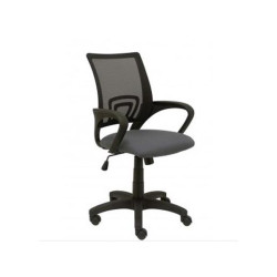 (312BM840B600RN) PIQUERAS Y CRESPO SILLA OPERATIVA VIANOS B/FIJOS RESPALDO MALLA NEGRO ASIENTO BALI GRIS OSCURO