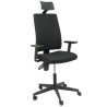 (322NECC) PIQUERAS Y CRESPO SILLA ERGONÓMICA I-LINE C/CABECERO B/REGULABLES TEJIDO ARÁN NEGRO