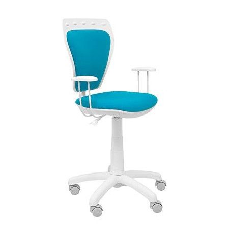 (34BCLMICRO31) PIQUERAS Y CRESPO SILLA JUVENIL MINISTYLE BLANCA MICRO AZUL