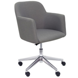 (353GE600CRRF) PIQUERAS Y CRESPO SILLÓN ATHENA GIRATORIO TAPIZADO ERA GRIS