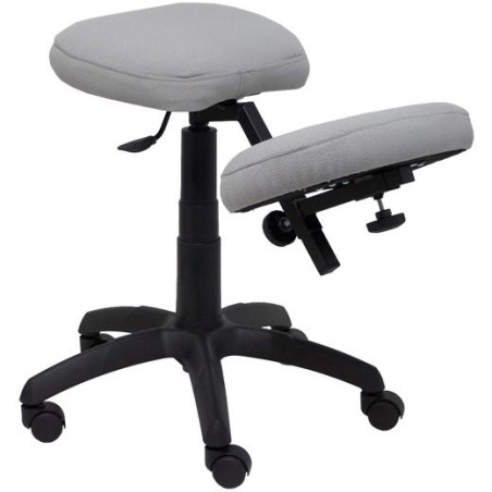 (37GBALI40) PIQUERAS Y CRESPO TABURETE LIETOR REGULABLE GIRATORIO BALI GRIS CLARO