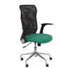 (4031BALI456) PIQUERAS Y CRESPO SILLA MINAYA GIRATORIA MECANISMO BASCULANTE B/REGULABLES RESPALDO MALLA NEGRO ASIENTO 3D VERDE