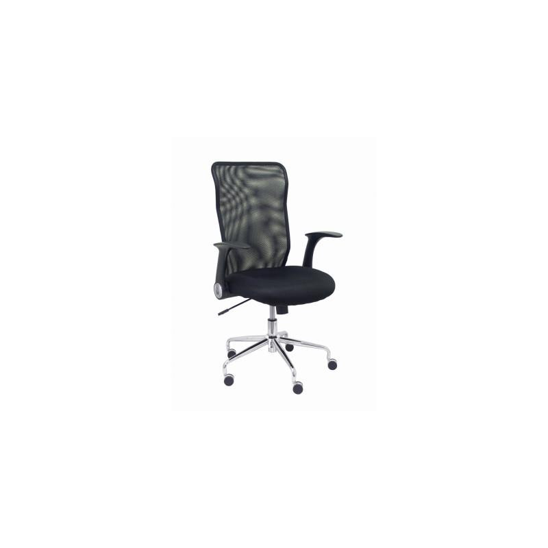 (4031NE) PIQUERAS Y CRESPO SILLA MINAYA GIRATORIA MECANISMO BASCULANTE B/REGULABLES RESPALDO MALLA NEGRO ASIENTO 3D NEGRO