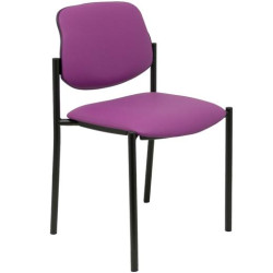 (27NSPMO) PIQUERAS Y CRESPO SILLA FIJA STYL S/BRAZOS CHASIS NEGRO TAPIZADO SIMILPIEL MORADO