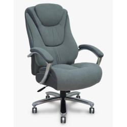 (531B14SWY671CRRN60) PIQUERAS Y CRESPO SILLÓN ERGO531 BASCULANTE TAPIZADO EN TELA 3D COLOR GRIS BASE CROMO RUEDAS DE NAILON