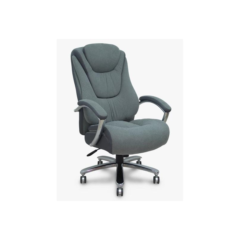 (531B14SWY671CRRN60) PIQUERAS Y CRESPO SILLÓN ERGO531 BASCULANTE TAPIZADO EN TELA 3D COLOR GRIS BASE CROMO RUEDAS DE NAILON