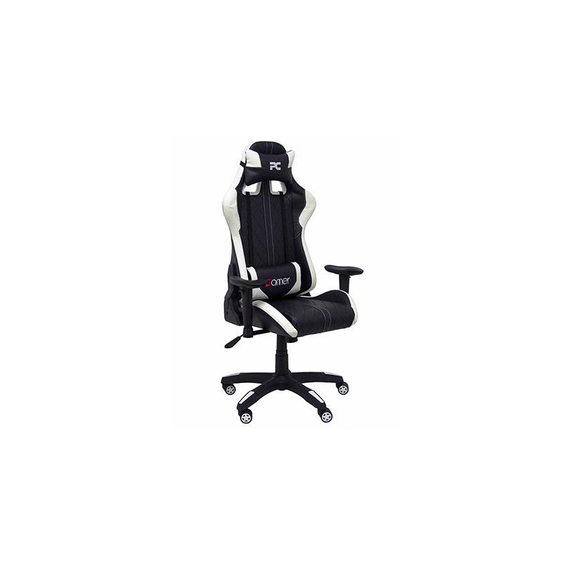 (7216DBSPNE) PIQUERAS Y CRESPO SILLA GAMING PARAISO BASCULANTE GIRATORIA REGULABLE EN ALTURA NEGRO Y BLANCO