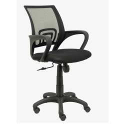 (312NE) PIQUERAS Y CRESPO SILLA OPERATIVA VIANOS B/FIJOS RESPALDO DE MALLA NEGRO ASIENTO BALI NEGRO