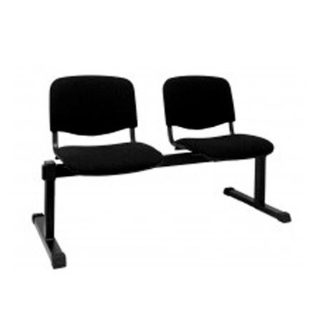 (B2ARAN840) PIQUERAS Y CRESPO BANCADA ISO 2 PLAZAS TAPIZADO ARAN NEGRO