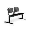 (B2PINE) PIQUERAS Y CRESPO BANCADA ISO 2 PLAZAS ASIENTO Y RESPALDO PVC NEGRO