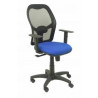 (345SNB229B10) PIQUERAS Y CRESPO SILLA ALOCÉN SINCRO B/REGULABLE RESPALDO DE MALLA NEGRO ASIENTO AZUL