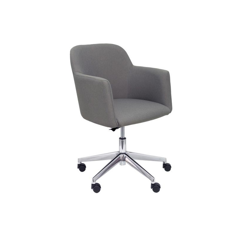 (353GE600CRRF) PIQUERAS Y CRESPO SILLÓN ATHENA GIRATORIO TAPIZADO ERA GRIS