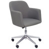 (353GE600CRRF) PIQUERAS Y CRESPO SILLÓN ATHENA GIRATORIO TAPIZADO ERA GRIS