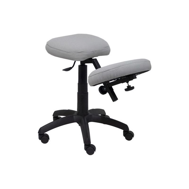 (37GBALI40) PIQUERAS Y CRESPO TABURETE LIETOR REGULABLE GIRATORIO BALI GRIS CLARO